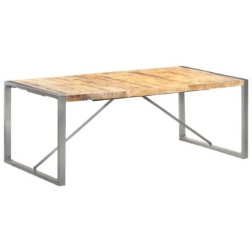 Vidaxl Dining Table 200x100x75 Cm Solid Rough Mango Wood