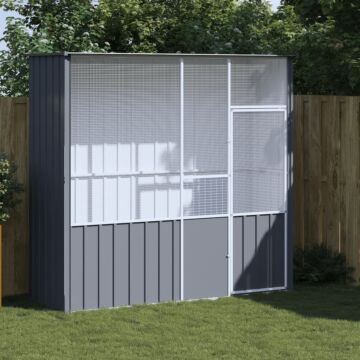 Vidaxl Bird Cage Anthracite 215x78x200 Cm Galvanised Steel