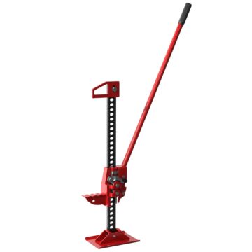 Homcom 3 Tonne Farm Jack, 48" High Lift Jack For 4x4 Tractors Trucks Agricultural Lifting, Red