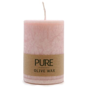 Pure Olive Wax Candle 9x6cm - Antique Rose