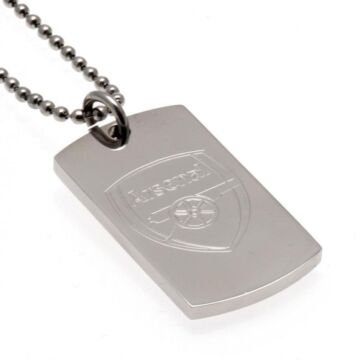 Arsenal Fc Engraved Dog Tag & Chain