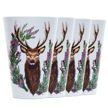 Recycled Rpet Set Of 4 Picnic Cups - Wild Stag