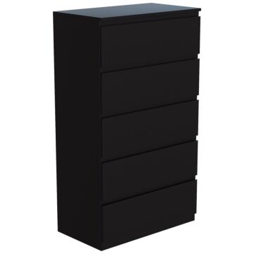 Denver 5 Drawer Chest, Black