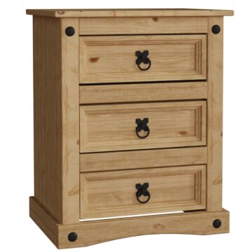 Vida Designs Corona 3 Drawer Bedside Chest