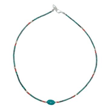 Nepalese Extra Fine Gem Necklace - Turquoise & Stone