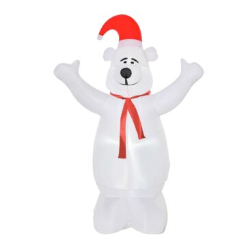 Homcom 6ft Inflatable Bear Decoration W/led Lights