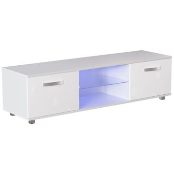 Cosmo 2 Door Led Tv Unit, 140cm, White