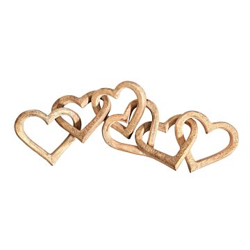 Wooden Heart Chain Ornament 50cm