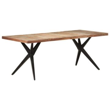 Vidaxl Dining Table 200x90x76 Cm Solid Reclaimed Wood