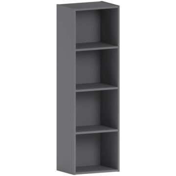 Vida Designs Oxford 4 Tier Cube Bookcase, Grey