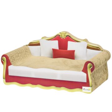 Pawhut Cat Cardboard Scratcher, Lounge Sofa Bed With Catnip, 58 X 29.5 X 29cm