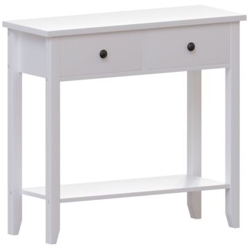 Vida Designs Windsor 2 Drawer Console Table, White