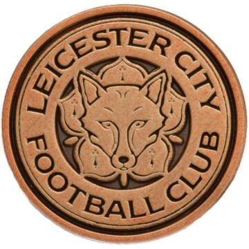 Leicester City Fc Antique Gold Crest Badge