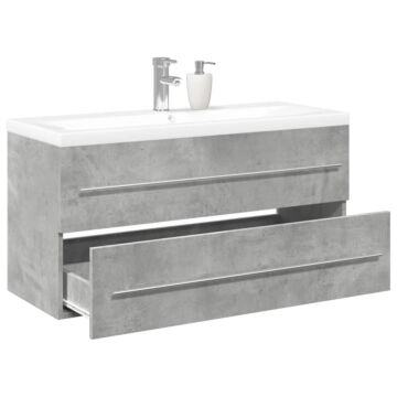 Vidaxl 2 Piece Bathroom Furniture Set Concrete Grey Engineered Wood