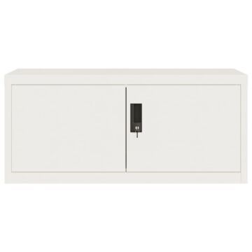 Vidaxl File Cabinet White 90x40x180 Cm Steel