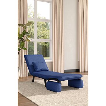 Convertible Sofa Bed With Pillow And Pocket Blue