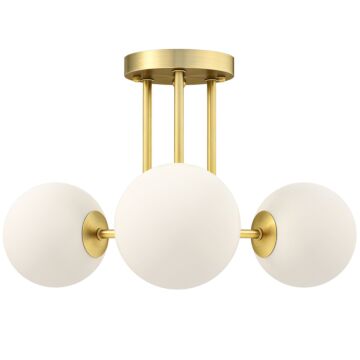 Homcom Led Ceiling Light With Globe Shades, Modern 3-light Ceiling Light With G9 Sockets For Living Room, Bedroom, Dining Room, Bulbs Not Included, Gold Tone