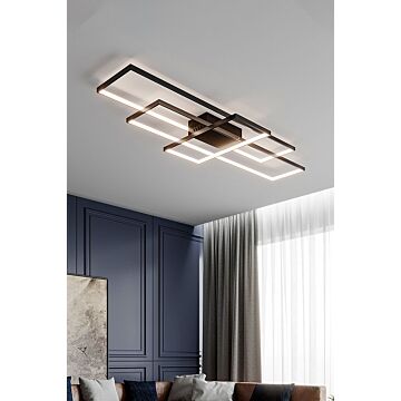 Neutral Style Dimmable Rectangular Led Semi Flush Ceiling Light