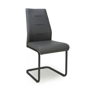 Cordoba Leather Effect Grey Dining Chair