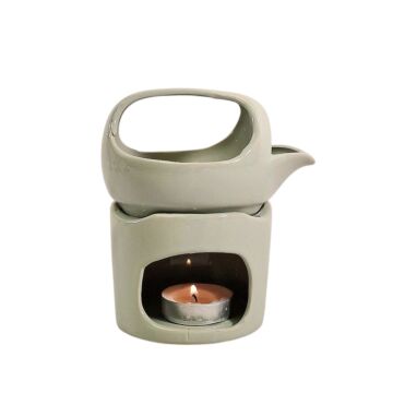 11.7x9x8cm 2pc Oil Burner Green