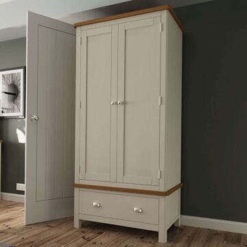 Double Wardrobe Dove Grey/light Oak