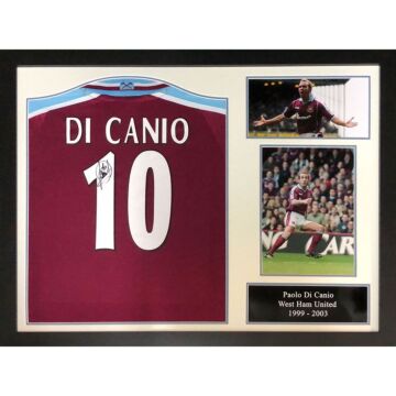 West Ham United Fc Di Canio Signed Shirt (framed)