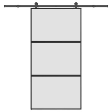 Vidaxl Sliding Door With Hardware Set 102,5x205 Cm Tempered Glass&aluminium