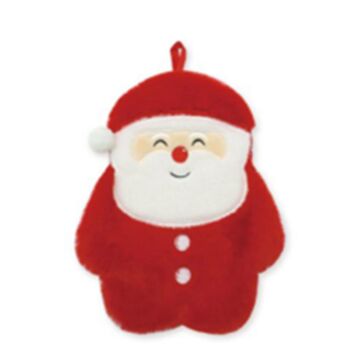 1l Hot Water Bottle With Plush Cover - Christmas Santa