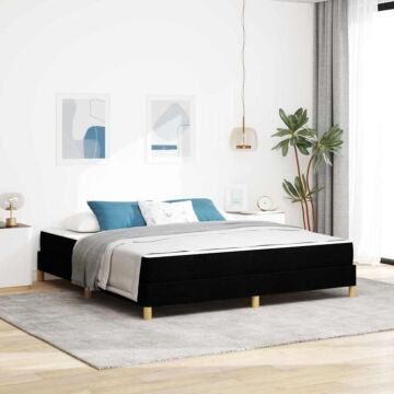 Vidaxl Box Spring Bed Black, Brown 180 X 200 Cm