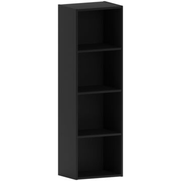 Oxford 4 Tier Cube Bookcase, Black