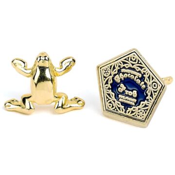 Harry Potter Gold Plated Earrings Chocolate Frog