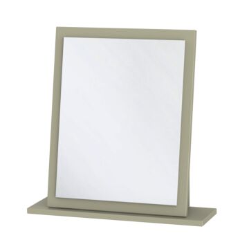 Contrast Small Desktop Mirror In Mushroom Matt