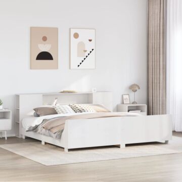 Vidaxl Bed Frame Without Mattress White 180x200 Cm Super King Solid Wood Pine