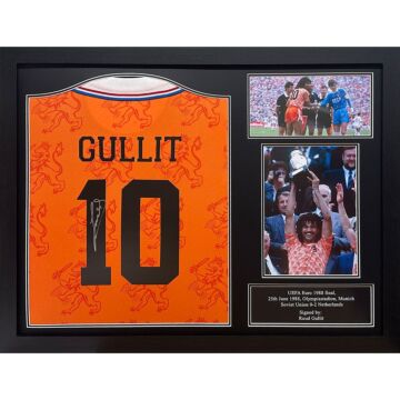 Netherlands Gullit 1994 Signed Shirt (framed)