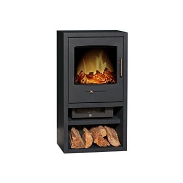 Adam Bergen Xl Electric Stove In Charcoal Grey