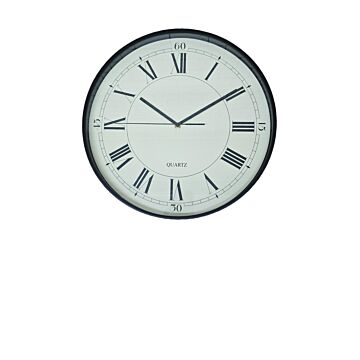 White Cream & Black Wall Clock 40cm