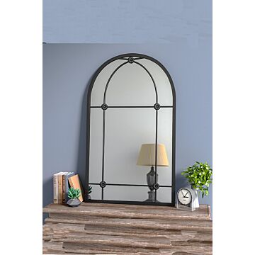 Metal Arched Window Mirror