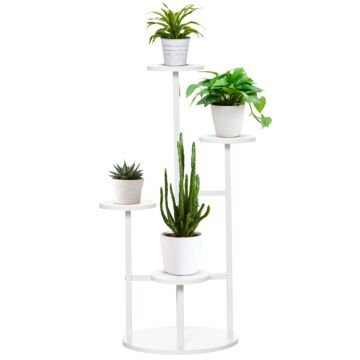 Outsunny 5 Tiered Plant Stand, Corner Plant Shelf, Multiple Flower Pot Holder Storage Organizer W/ Anti-tip Strap For Indoor Outdoor Porch Balcony