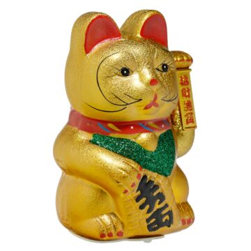 Decorative Waving Maneki Neko Ceramic Cat 21cm