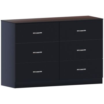 Vida Designs Riano 6 Drawer Chest, Black