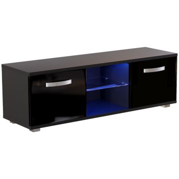 Vida Designs Cosmo 2 Door Led Tv Unit, 120cm, Black