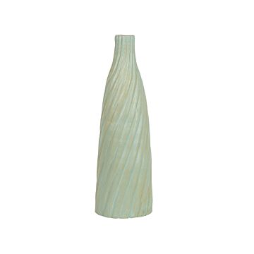 Decorative Vase Light Green 54 Cm Terracotta Minimalist Modern Scandinavian Decor Beliani