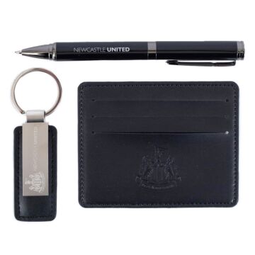 Newcastle United Fc Leather Wallet, Fob & Pen Set