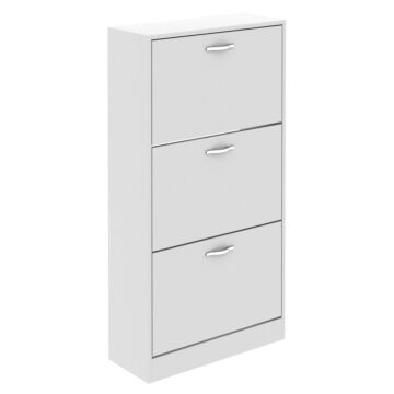 Vida Designs 3 Drawer Shoe Cabinet, White