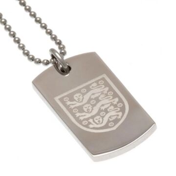 England Fa Engraved Dog Tag & Chain