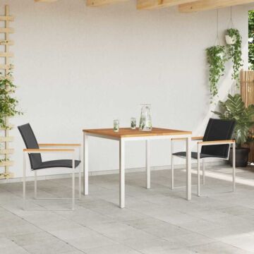 Vidaxl 3 Piece Garden Dining Set Solid Wood Acacia, Vidaxl Outdoor Dining Table 90x90x74.5 Cm Solid Wood Acacia