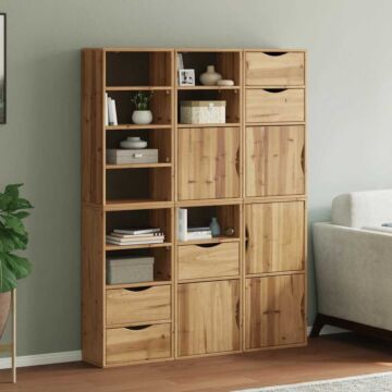 Vidaxl Side Cabinets 6 Pcs "odda" 40x24x79 Cm Solid Wood Pine