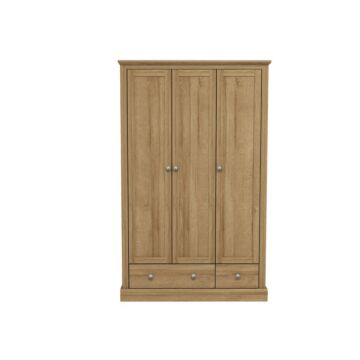 Devon 3 Door 2 Drawer Wardrobe Oak