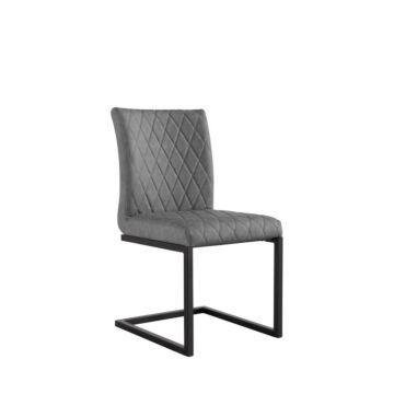 Diamond Stitch Dining Chair Grey/graphite