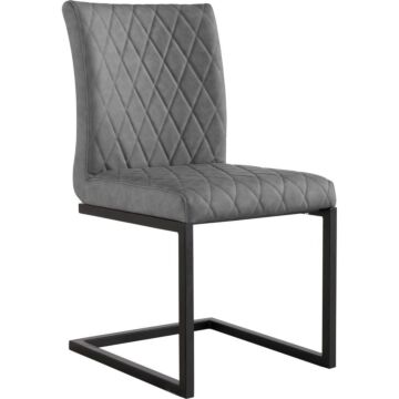 Diamond Stitch Dining Chair Grey/graphite